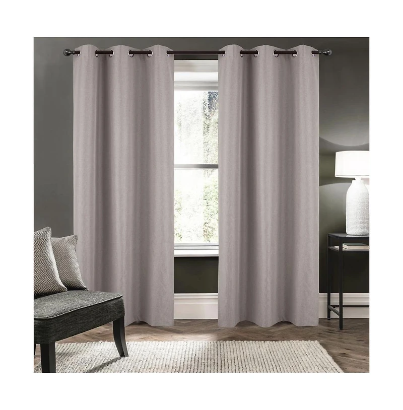 Rt Designers Collection Cabana 100% Blackout Grommet Curtain Panel 54" x 90" Beige