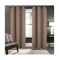 Rt Designers Collection Cabana Two Pack Premium Grommet Curtain Panel 54" x 84" Taupe