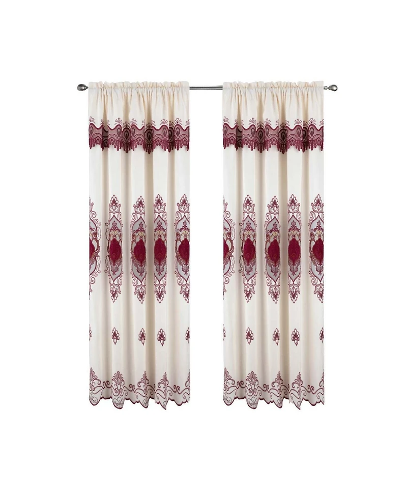 Rt Designer Collection Betsy Macrame Rod Pocket Curtain Panel 52" x 84