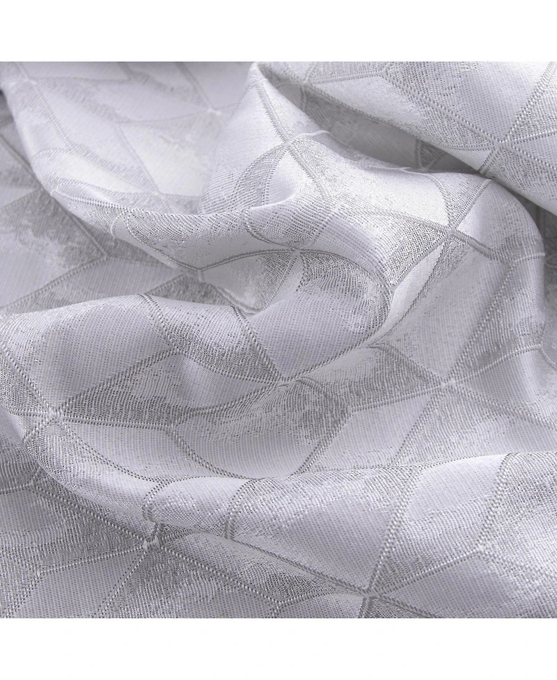 Rt Designer Collection Cubix Jacquard Grommet Luxurious Modern Design Curtain Panel 54" x 84" Beige