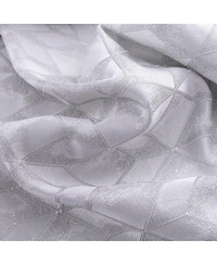 Rt Designer Collection Cubix Jacquard Grommet Luxurious Modern Design Curtain Panel 54" x 84" Beige