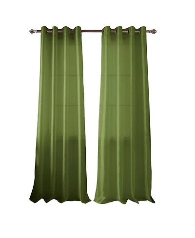 Rt Designer Collection Nancy Grommet Luxurious Modern Design Curtain Panel 54" x 95" Sage