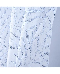 Rt Designers Collection Faye Grommet Metallic Sheer Printed Doily Curtain Panel 54" x 84