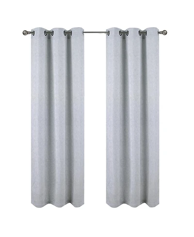 Rt Designer Collection Wilton Jacquard Grommet Luxurious Modern Design Curtain Panel 54" x 84" Silver