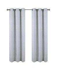 Rt Designer Collection Wilton Jacquard Grommet Luxurious Modern Design Curtain Panel 54" x 84" Silver