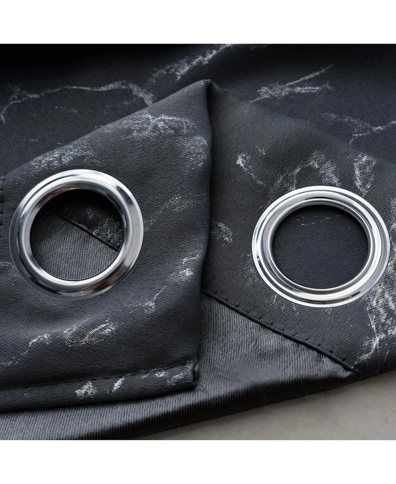 Rt Designer Collection Heidi Halo Foil Blackout Luxurious Decorative Grommet Curtain Panel 54" x 90