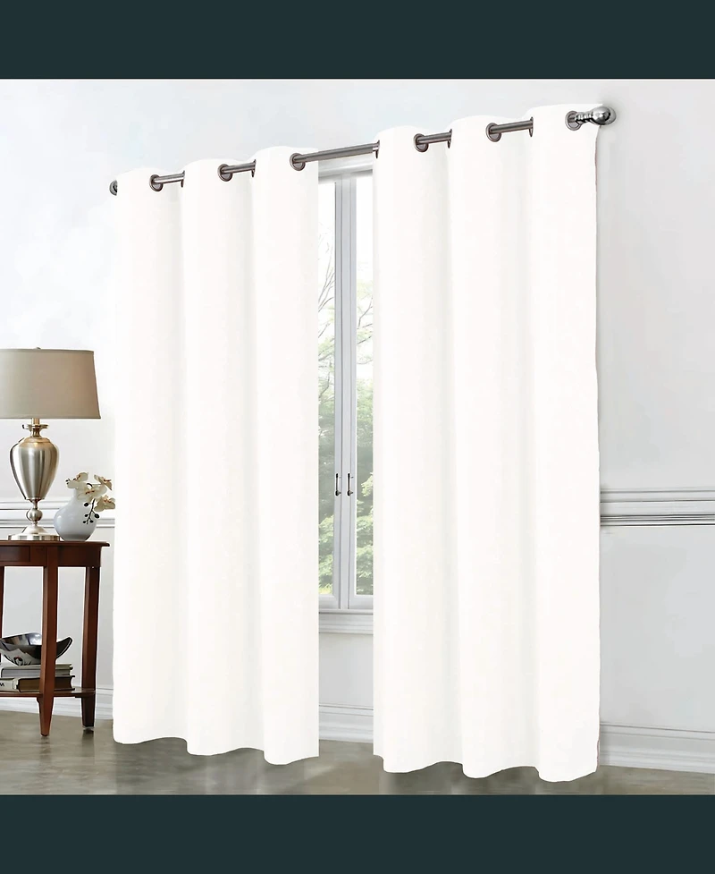 Rt Designer Collection Cosmo Shimmer Jacquard 2 Pack Grommet Curtain Panel Pair 36" x 84