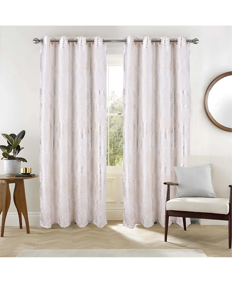 Rt Designer Collection Hailey Halo Foil Blackout Curtain Panel