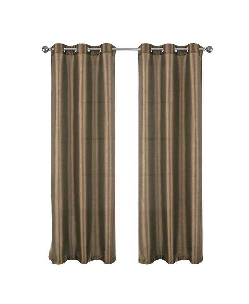 Rt Designer Collection Nancy Grommet Luxurious Modern Design Curtain Panel 54" x 95" Taupe