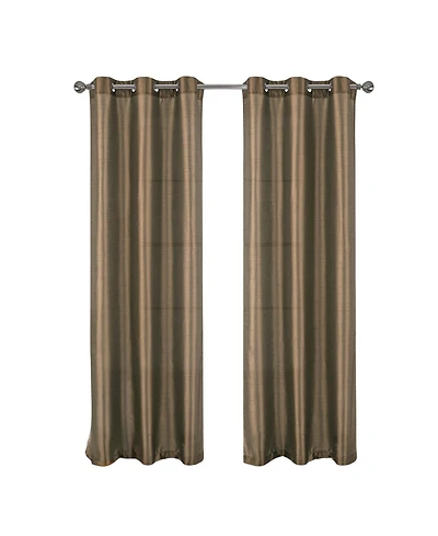 Rt Designer Collection Nancy Grommet Luxurious Modern Design Curtain Panel 54" x 95" Taupe
