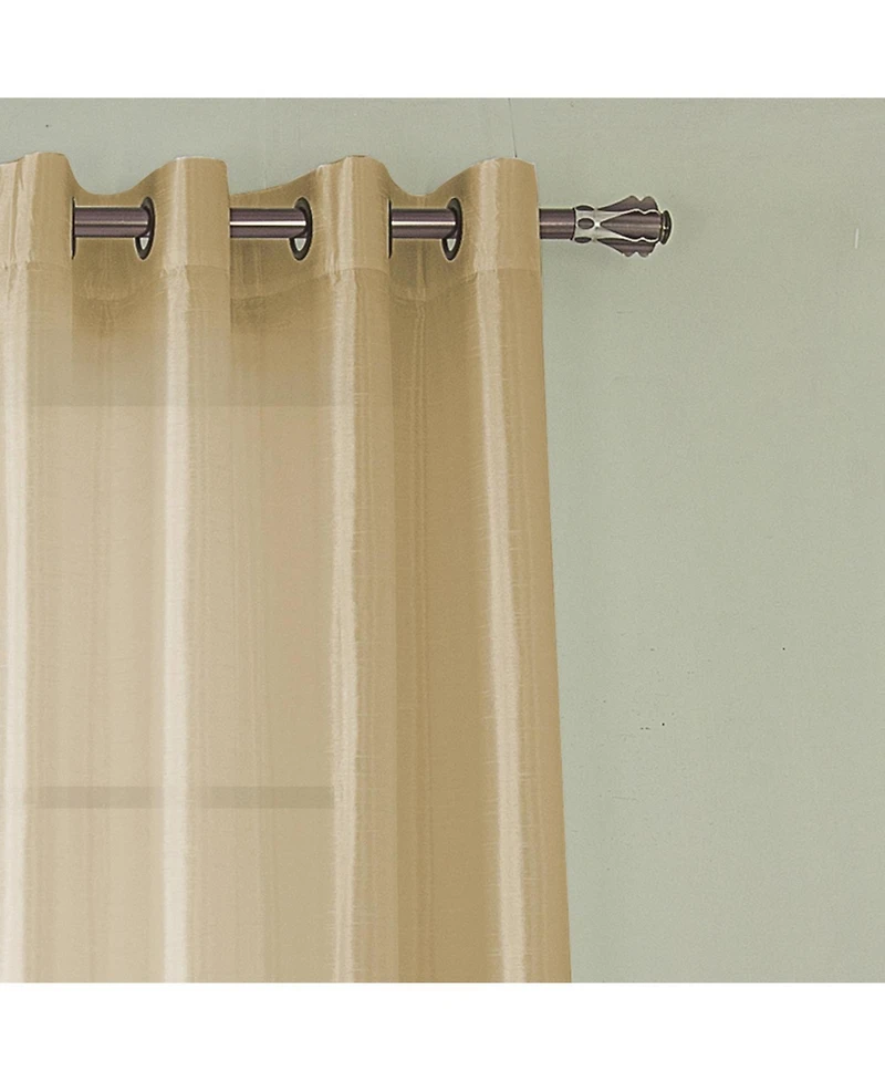 Rt Designer Collection Nancy Grommet Luxurious Modern Design Curtain Panel 54" x 95" Beige