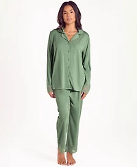 iCollection Women's Stretch Knit Long-Sleeve Pajama Set
