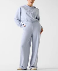 Guess Womens Yayoi Long Sleeve Hooded Sweatshirt Seamless Wide Leg Pants