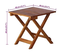 vidaXL Table Natural wood Solid Acacia Sunlounger