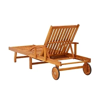 vidaXL Table Acacia Wood Solid Sunlounger
