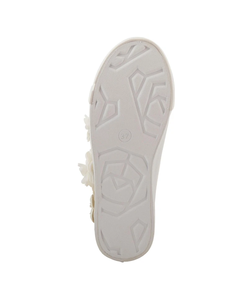 Patrizia Women's Fleur Floral Applique Lace-Up Canvas Sneakers