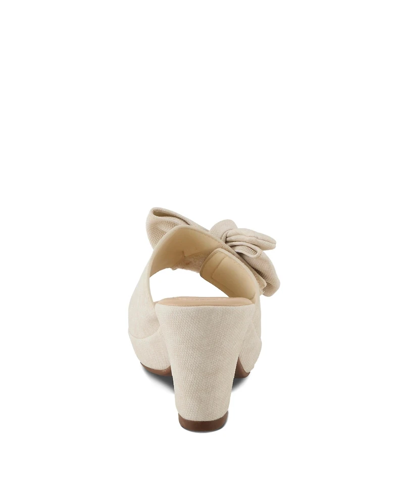 Patrizia Women's Normajean Denim Bow Slide Heeled Sandals