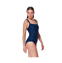 Gottex Women's Scaled Up Square Neck Knit One Piece