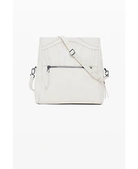 Desigual Women's Bolso efecto piel bordados mediano