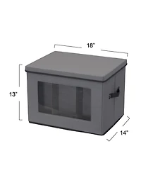 Household Essentials Tall Wine and Bottle Storage Chest, Gray