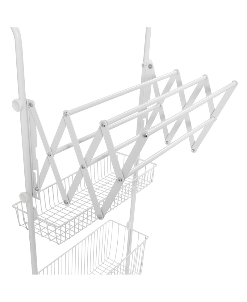 Household Essentials Metal Over the Door Drying Storage Rack, White