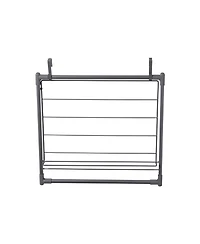 Household Essentials Metal Expandable Over the Door Drying Rack, Grey
