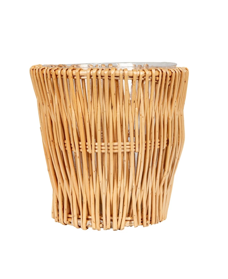 Household Essentials Small Reed Willow Waste Basket, Natural