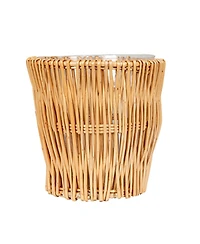 Household Essentials Small Reed Willow Waste Basket, Natural