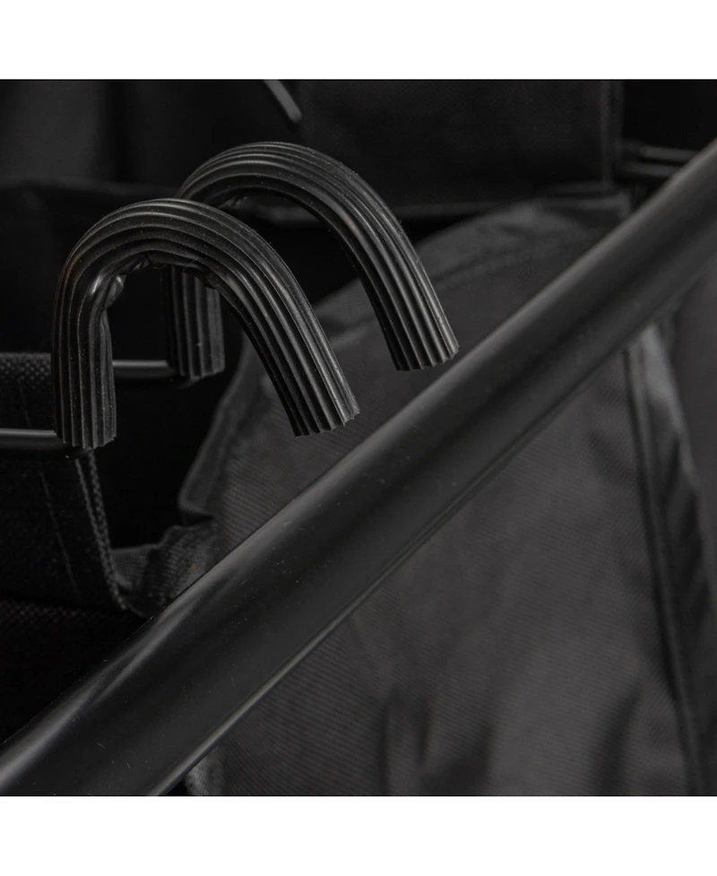 Household Essentials Rolling Triple Laundry Sorter, White