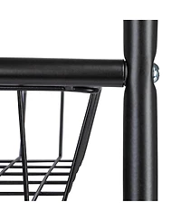 Household Essentials 3-Tier Slim Storage Cart, Black
