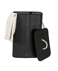 Household Essentials Bamboo Laundry Hamper with Rope Handles, -Gallons