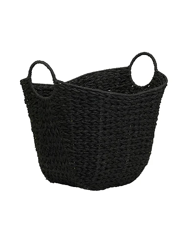 Household Essentials Natural Paper Rope Basket with Handles, Brown