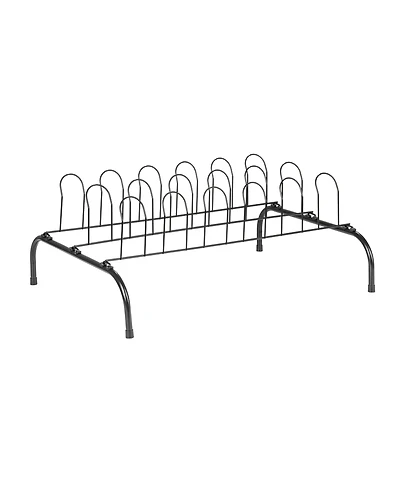 Household Essentials9-Pair Metal Wire Shoe Rack, Black