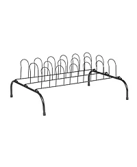 Household Essentials9-Pair Metal Wire Shoe Rack, Black