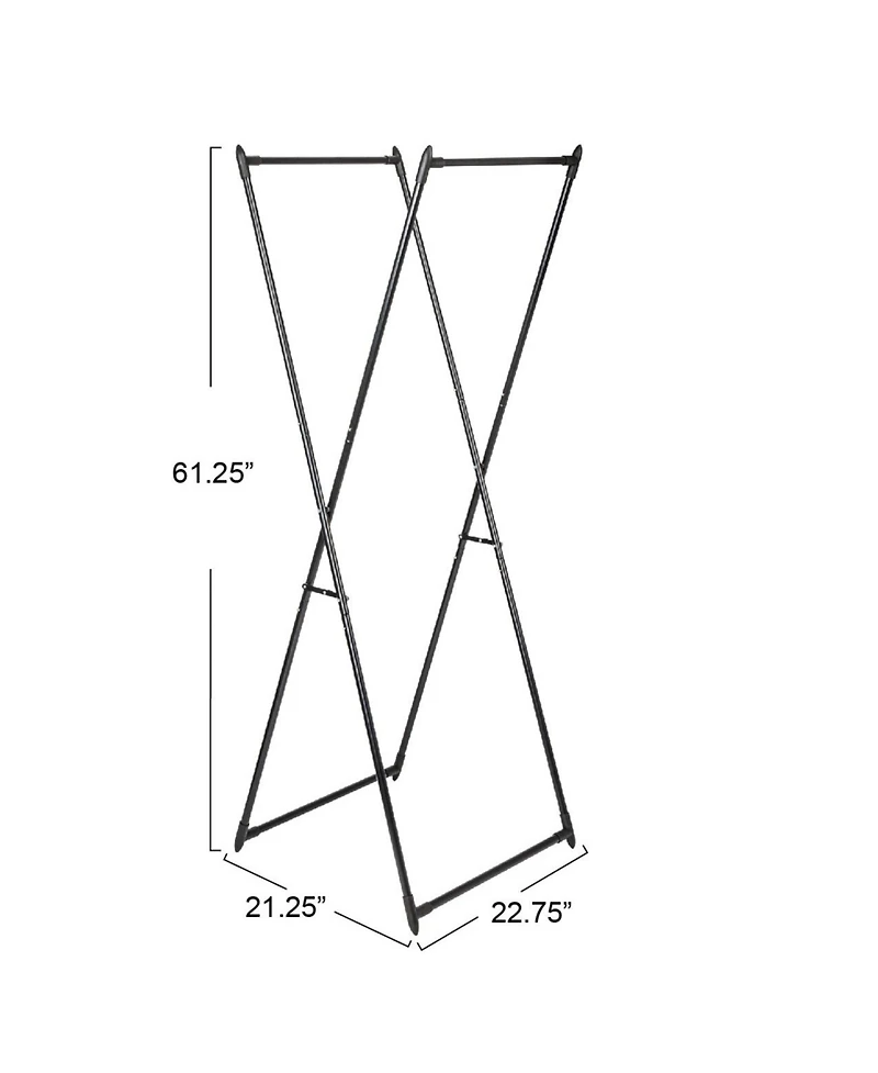 Household Essentials Valet Folding Clothes Rack, White