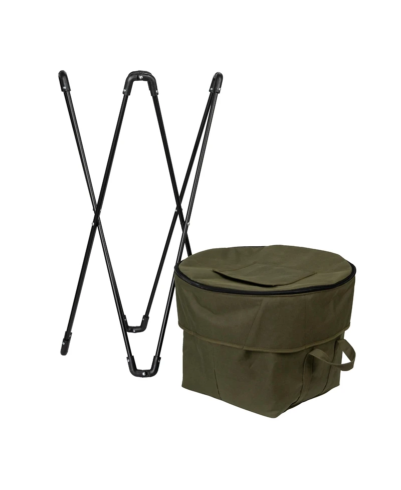 Household Essentials Thermal Standing Cooler with Travel Bag, Olive Green