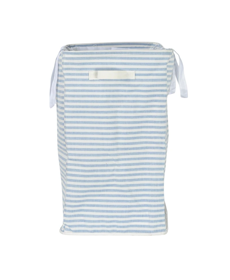 Household Essentials Rectangular Double Sorter with Handles, Blue and White Stripe