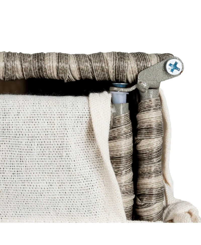 Household Essentials Handwoven Laundry Hamper, Gray