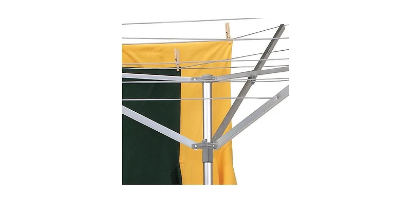 Household Essentials Portable Umbrella Clothesline, 64 Ft of Hanging Space, Silver