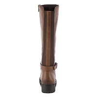 Patrizia Women's Stretch Back Panel Buckle Detail Tall Boots