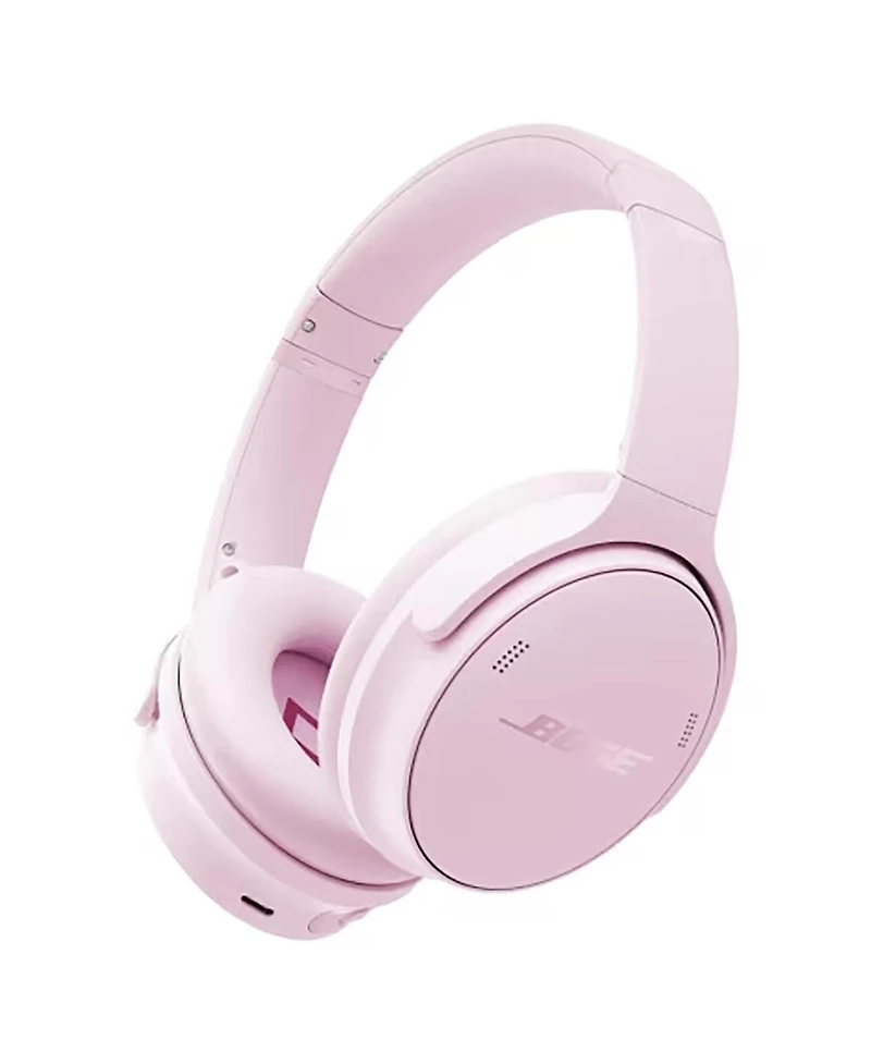Bose QuietComfort Wireless Noise Cancelling Over-Ear Headphones, Petal Pink, Bundle with Usb-c/Usb-a Wall Charger