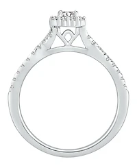 Macy's Diamond Halo Engagement Ring (1/2 ct. t.w.) in 14k White Gold
