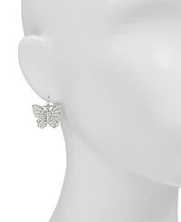 Patricia Nash Blue Butterfly Collection Pave Butterfly Drop Earrings