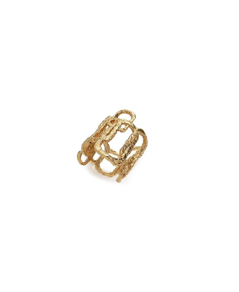 Retro Chic Roman Arc Golden Ring