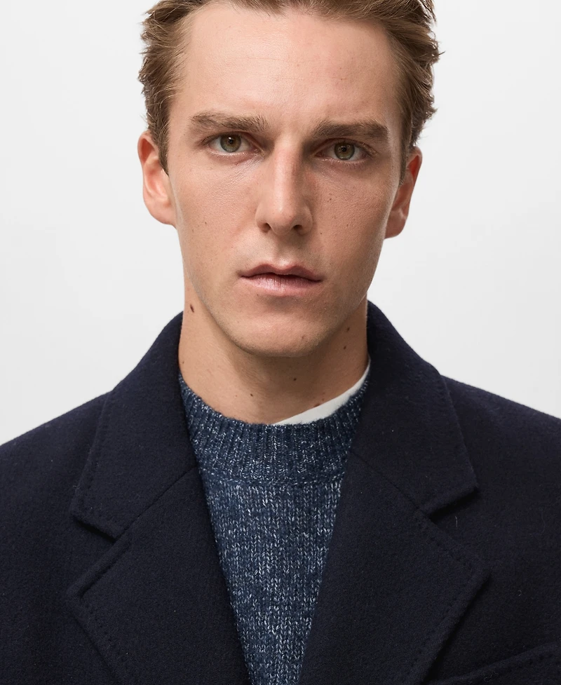 Mango Men's Wool Overcoat