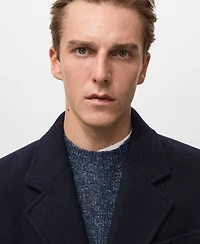 Mango Men's Wool Overcoat