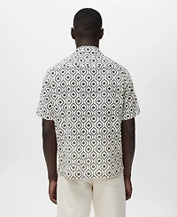 Mango Men's Relaxed-Fit Printed Shirt