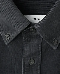 Mango Men's Classic-Fit Micro-Corduroy Shirt