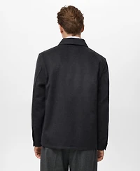 Mango Men's Wool-Blend Check Jacket