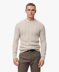 Mango Men's Herringbone Structured Sweater